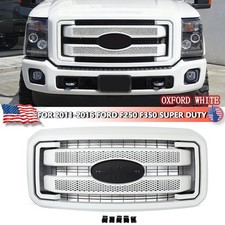 Oxford White Front Front Radiator Grille For 2011-2016 Ford F250 F350 Super Duty