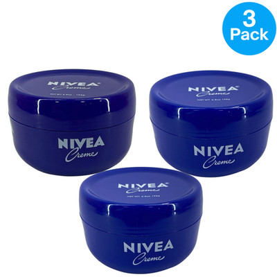 NIVEA Creme Rich Moisturizing Body, Face & Hand Cream 6.8 oz 3 Pack New