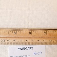 ZWEIGART 32 Count Lugana Ivory 18" x 27" Cross Stitch Needlework Fabric