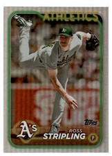 2024 Topps Baseball Series 2 Ross Stripling Rainbow Foil #608 Oakland Athletics