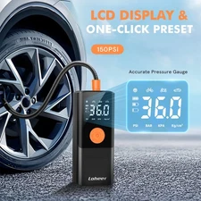 Tire Inflator Portable Air Compressor, Air Pump for Car Tires 150PSI Cordless wi