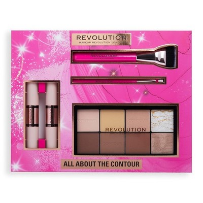 Revolution Beauty All About The Contour 5 Piece Makeup Gift Set For Face Contour