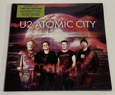 New U2 Atomic City Ltd Etched Photoluminescent Transparent 7  Import Vinyl 2023