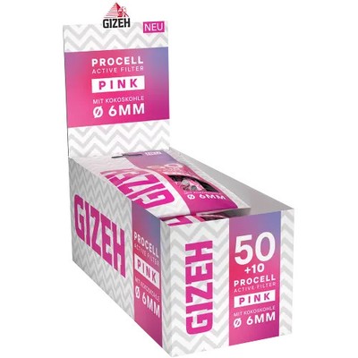 GIZEH Active Filter ProCell Pink 6mm 60St.
