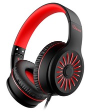 ELECDER i45 Kids Headphones with Cord Wired Headphone for School, Red