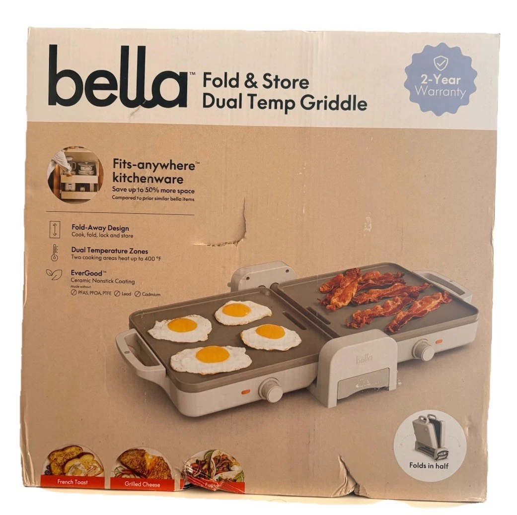 Bella - Fits-anywhere Kitchenware: 10" x 20" Fold & Store Dual Temp Electric