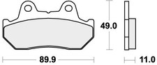 SBS Brake Pads Rear For HONDA VF 1100 S 1984 - 1985