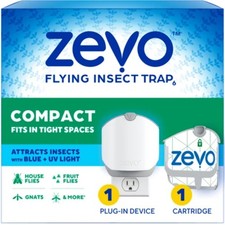 Zevo Compact Flying Insect Trap Starter Kit - 1 Trap 1 Refill