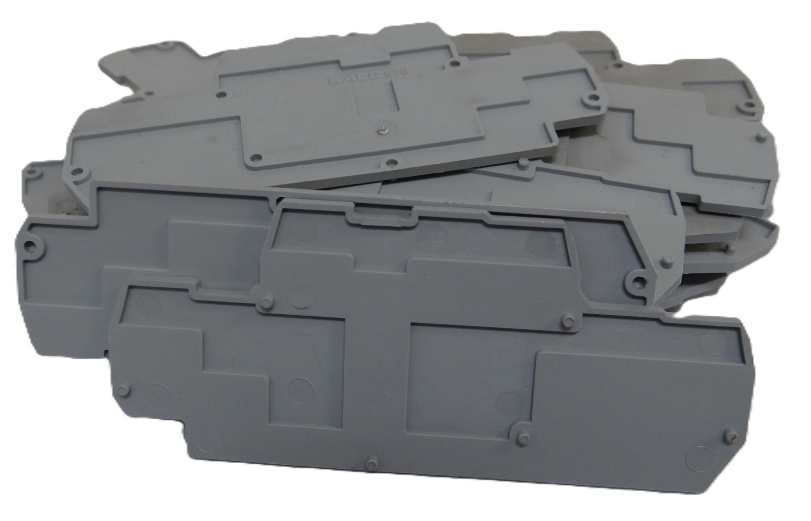 (Qty: 22) Wago 870-518 Terminal Block Accessory End / Intermediate Plate Gray