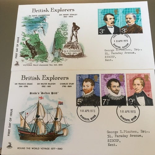 GB STAMPS RARE FIRST DAY COVER 1973 EXPLORERS MERCURY PAIR