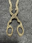 Vintage UGO BELLINI Ornate 2 piece Serving set Floral Italy Bread Tongs Holiday — photo 4