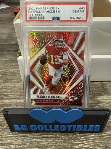 Panini 2020 Phoenix Patrick Mahomes II #45 Fire Burst PSA 10 Chiefs