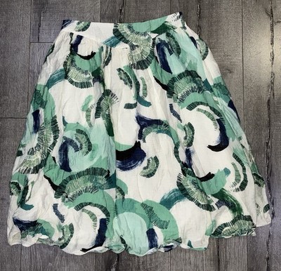 Lilou Women s Green Print Knee Length Skirt Size 16 (see sizing) #187