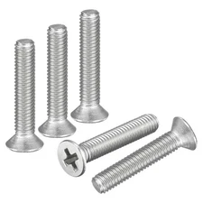 M3-0.5x16 Flat Head Machine Screws -100pcs -304 Stainless Steel -Silver