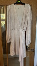 JENNY PACKHAM moonbeam Beaded Dress Pale Pink Embellished U.K. 8 Stunning