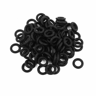 86pcs 9mm x 2mm Nitrile Butadiene Rubber O Ring Oil Sealing Ring Gasket Black KD