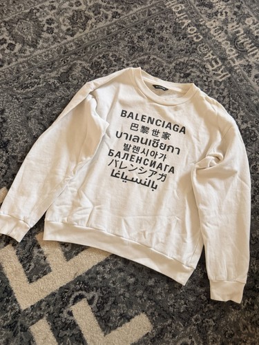 Balenciaga Hoodie Kids 10 Years Pullover White