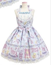 Preview of Angelic Pretty Carousel Fantasy JSK Sax Blue Lolita Jumperskirt Dress Ribbon JP