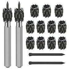 Spot Weld Cutter Set 3/8 in HSS Double Sided 15 Pcs Remover Drill Bit