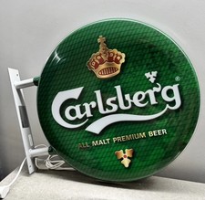 Carlsberg gro&szlig;es Wand BIER SCHILD LICHT KNEIPE RESTAURANT DEKOR