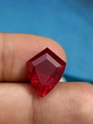 Certified Natural 9.68 Ct+ Red Mozambique Ruby Fancy Cut Loose Gemstone