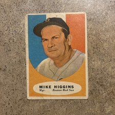 1961 Topps Baseball Mike Higgins Boston Red Sox Card #221