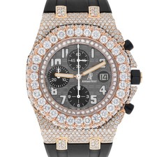 Audemars Piguet 42MM Royal Oak Offshore Rose Gold Leather Iced Out - 25940OK 2