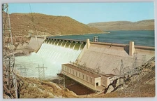 Postcard Grand Coulee Dam Columbia River Washington Unposted Oversize 9 x 6in.