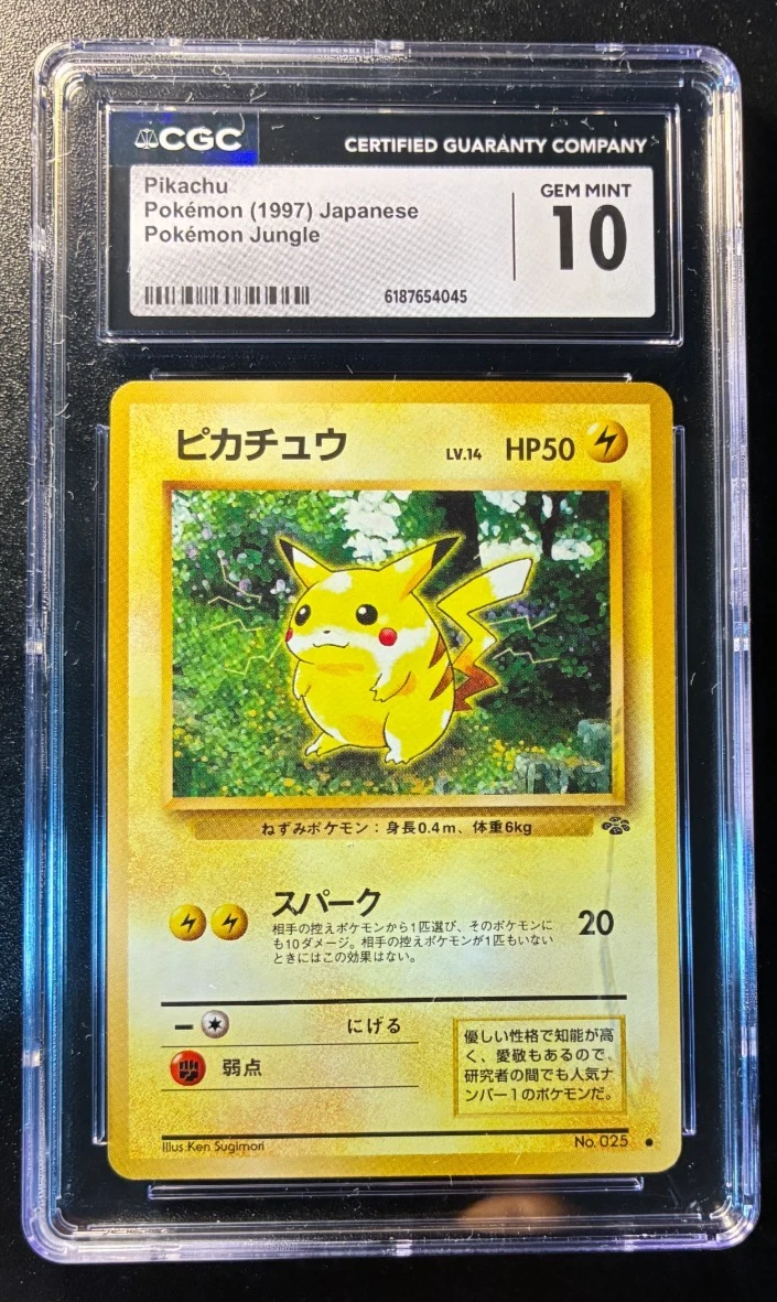 Pikachu Pokémon TCG Grade 10 Jungle Individual Collectible Card