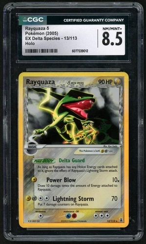 2005 Pokémon Rayquaza δ Holo EX Delta Species #13 CGC 8.5
