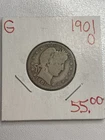 1901-O Barber Quarter  Good
