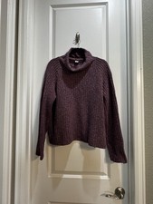 J Jill Soft Purple Chunky Sweater Large Long Sleeve Armpit To Armpit 24