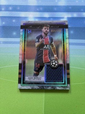 2020-21 Topps Museum Collection UCL Relic Juan Bernat /150 Paris Saint-Germain