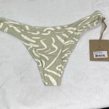 Stone Fox Swim Women's NWT X-Large Luka Swim Bottom Color Gray Aloe Lines