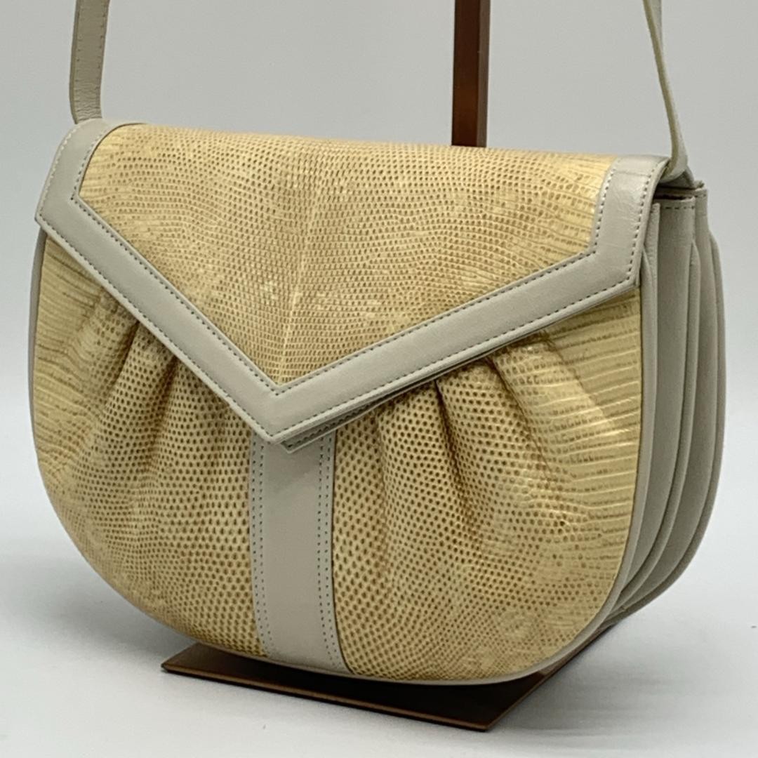 Borsa a tracolla Yves Saint Laurent in pelle di lucertola pochette 2WAY