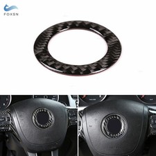 1x For Golf Jetta Passat Polo Carbon Fiber Steering Wheel Emblem Logo Ring Trim