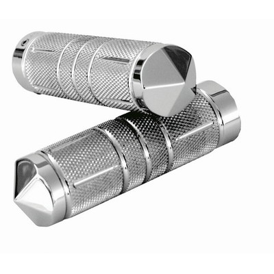 Accutronix Chrome Knurled Diamond Custom Grips - GR101-SKIC