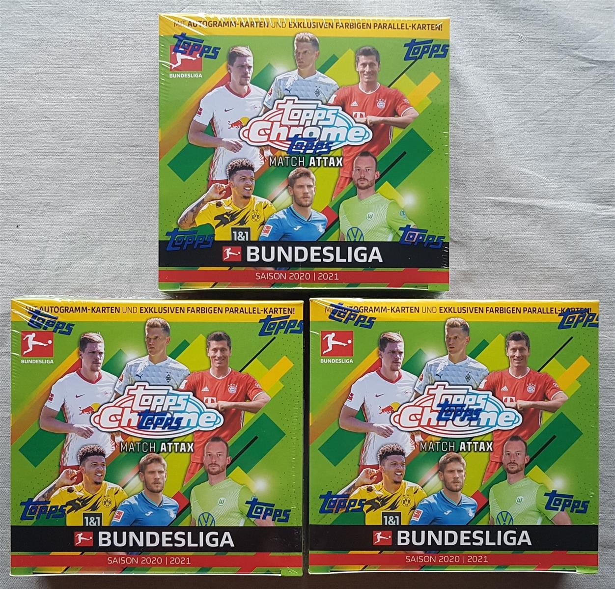 3x Topps Chrome Match Attax Bundesliga Soccer Box Football 2020-21