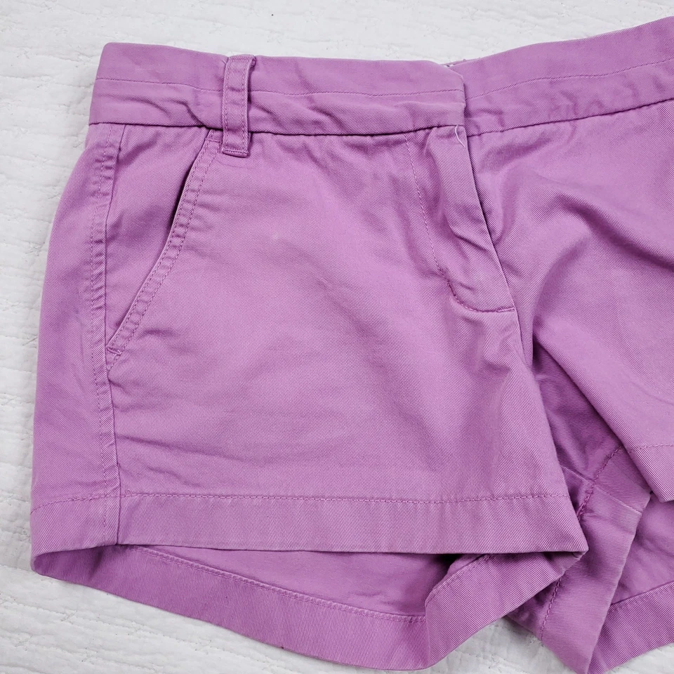 Pantalón Corto Relajado J.Crew Mujer Clásico Preppy Lila/Lavanda Púrpura Puños 6 Foto 2 de 4