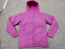 Columbia Coat Girls Large 14/16 Hooded Insulated Pink Winter Parka Full Zip