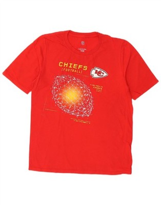 NFL Jungen Kansas City Chiefs Grafik T-Shirt Oberteil 15-16 Jahre XL rot Baumwolle JC08