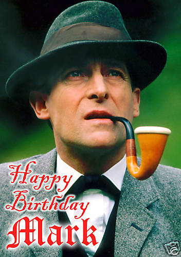 Sherlock Holmes Birthday Jeremy Brett Sir Arthur Conan Doyle PERSONALISED Card - Picture 4 of 7