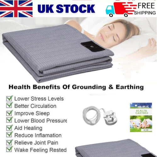 Bed Earthing Sheet Flat Fitted Grounding Sheet Mat To Improve Sleeping Health UK