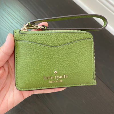 Kate Spade Leila Small Card Holder Wristlet Kelp Fores WLR00398