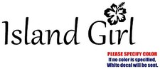 Island Girl JDM Funny Vinyl Decal Sticker Car Window Bumper Wall laptop Boat 7"
