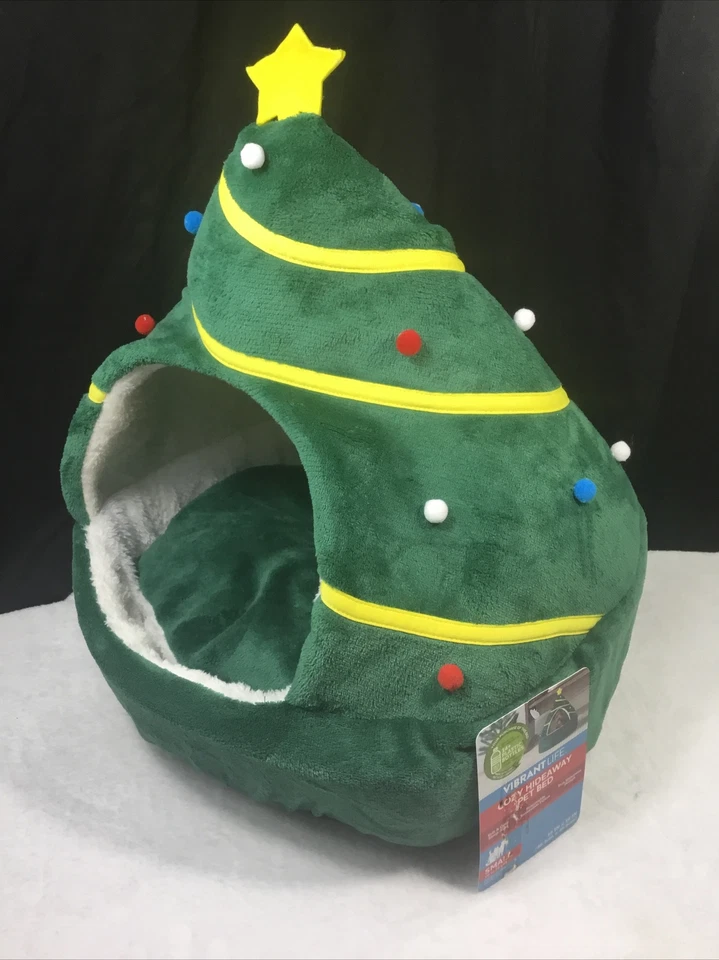 Vibrant Life Soft and Cozy Hideaway Chr Tree Pet Bed Size Small (Up To 20 lbs) - Image 2 of 4