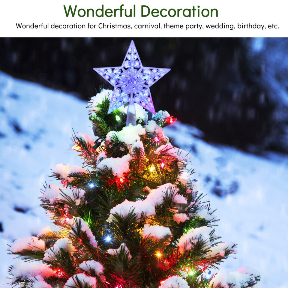 Xmas Star Tree Topper Led Mini Light up Christmas Lights Ornaments eBay