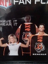 Cincinnati Bengals fan flag wave it wear it like a cape brand new