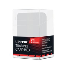 Ultra Pro Trading Card Box Clear Storage Box w/ Dividers Holds Cards in Sleeves