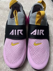 Nike Air Max 270 Extreme GS Pink-Black Silver Size 5Y Youth Girls CI1108-008 EUC